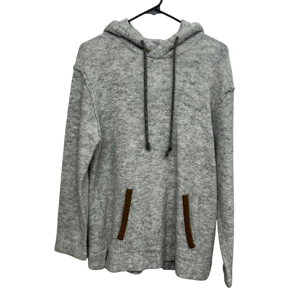 Koto Gray Knit Hoodie Brown Pocket Casual Streetwear Skate Y2K‎ Medium